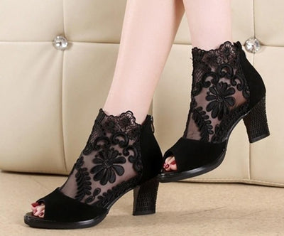 Summer mesh Peep Toe sandals