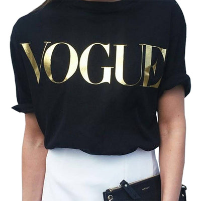 T shirt women vogue letter