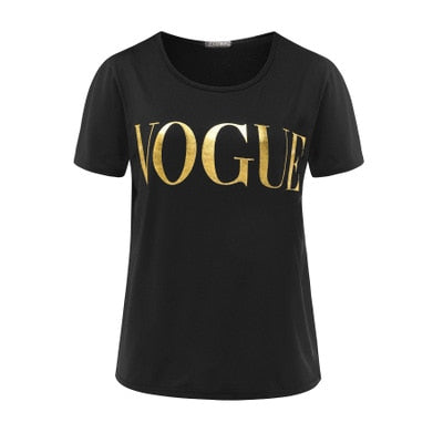 T shirt women vogue letter