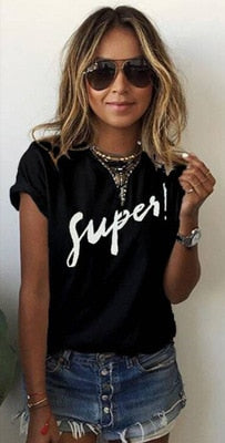 T shirt women vogue letter