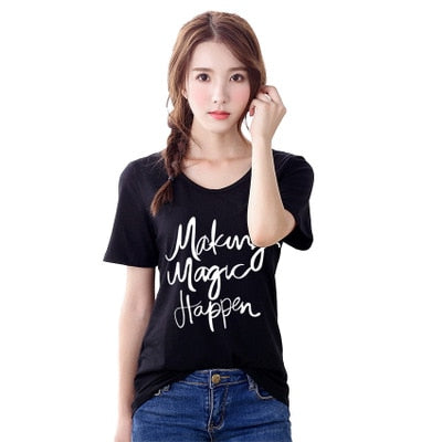 T shirt women vogue letter
