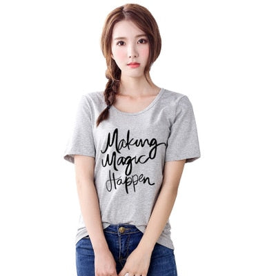 T shirt women vogue letter