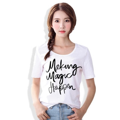 T shirt women vogue letter