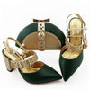 Fancy Wedding Big Heel Shoes With Clutch Bag