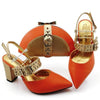 Fancy Wedding Big Heel Shoes With Clutch Bag