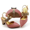 Fancy Wedding Big Heel Shoes With Clutch Bag
