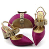 Fancy Wedding Big Heel Shoes With Clutch Bag