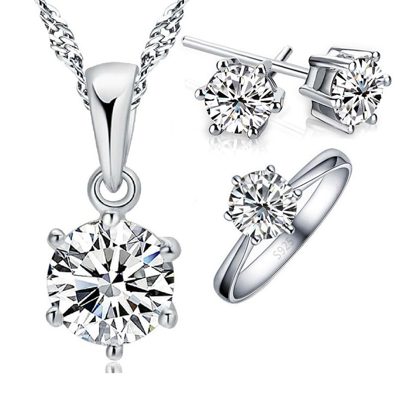 925 Sterling Silver Bridal Jewelry Sets