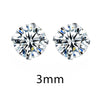 Crystal Zirconia 925 Sterling Silver Stud Earrings