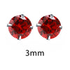Crystal Zirconia 925 Sterling Silver Stud Earrings