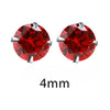 Crystal Zirconia 925 Sterling Silver Stud Earrings