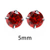 Crystal Zirconia 925 Sterling Silver Stud Earrings