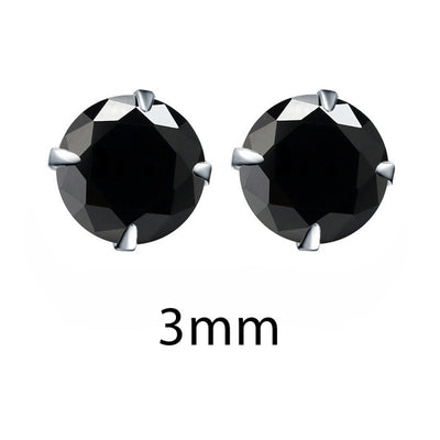 Crystal Zirconia 925 Sterling Silver Stud Earrings