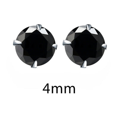Crystal Zirconia 925 Sterling Silver Stud Earrings