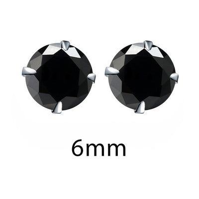 Crystal Zirconia 925 Sterling Silver Stud Earrings