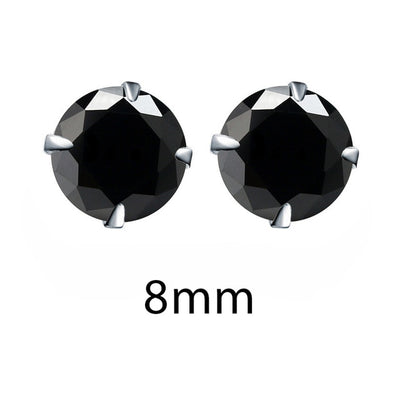 Crystal Zirconia 925 Sterling Silver Stud Earrings