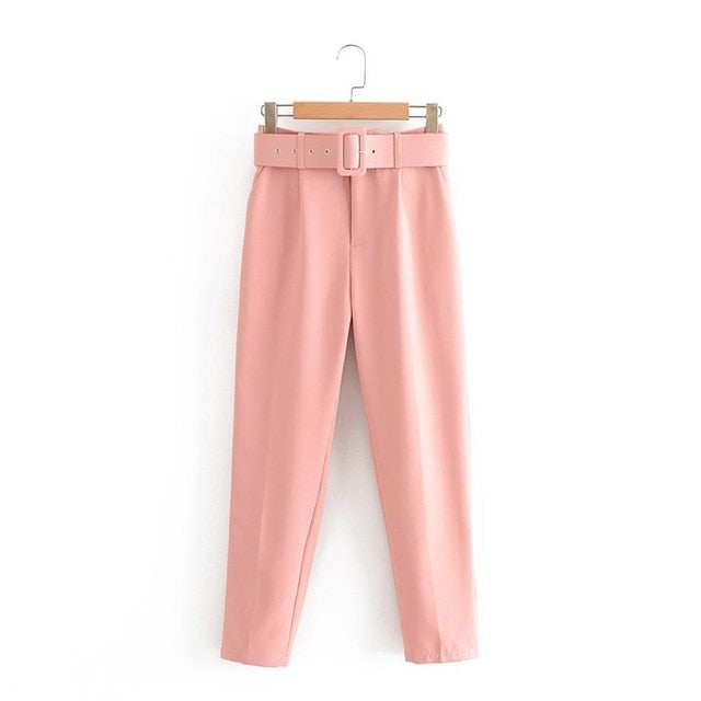 black suit pants woman high waist