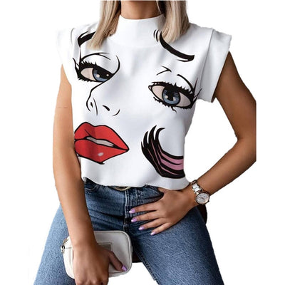 Women Lips Printed T Shirt