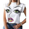 Women Lips Printed T Shirt