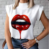 Women Lips Printed T Shirt