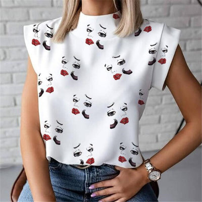 Women Lips Printed T Shirt