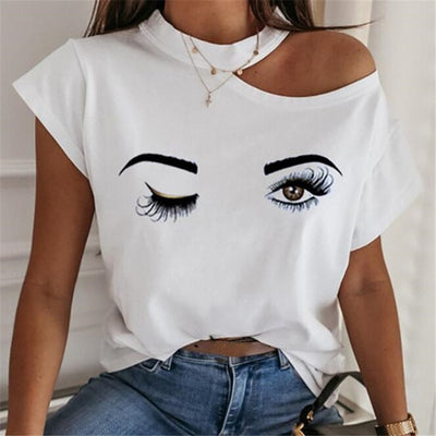Women Lips Printed T Shirt