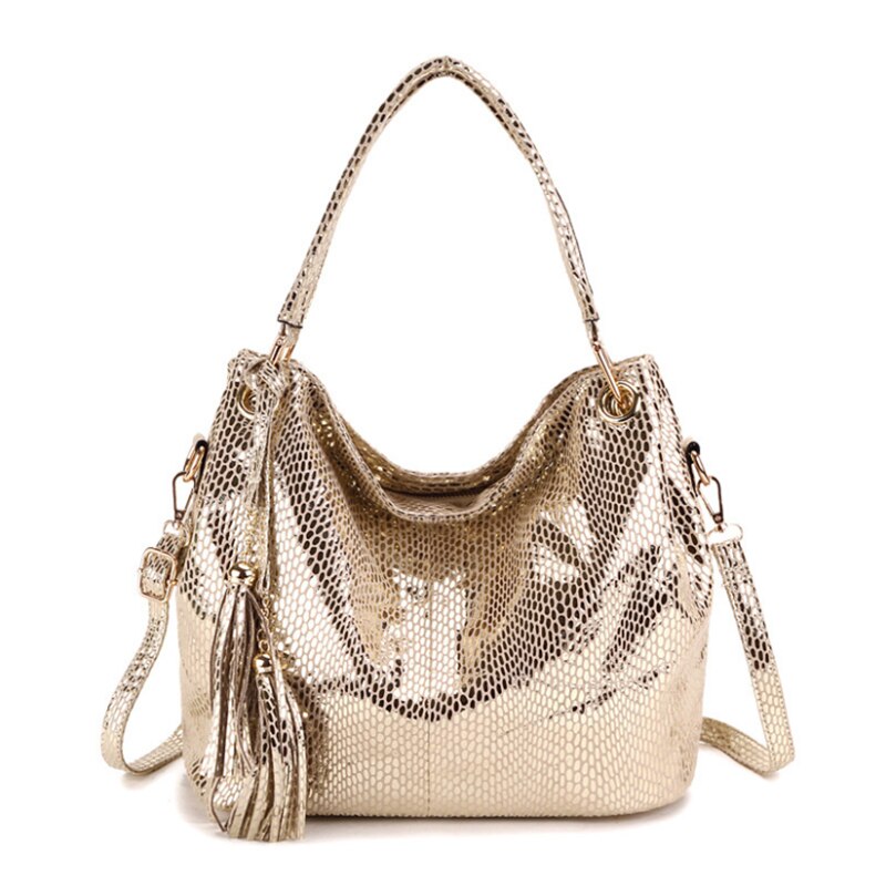 Gold Fashion Women Leather Handbags